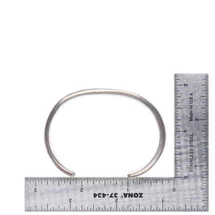 6.5" 40's-50's Vintage Zuni sturdy sterling silver inlay turquoise cuff bracelet