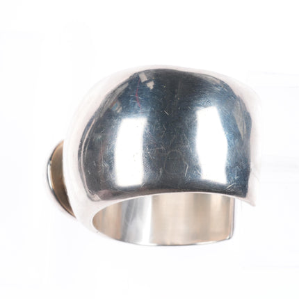 6.25" Large Orville Tsinnie Navajo sterling silver modernist cuff bracelet