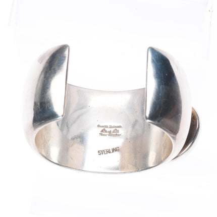 6.25" Large Orville Tsinnie Navajo sterling silver modernist cuff bracelet