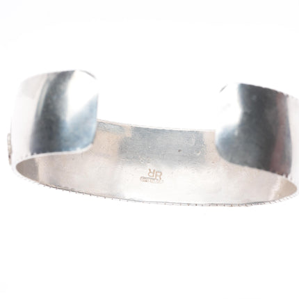 6.6" Richard L. Reeve Apache Native American sterling storyteller cuff bracelet