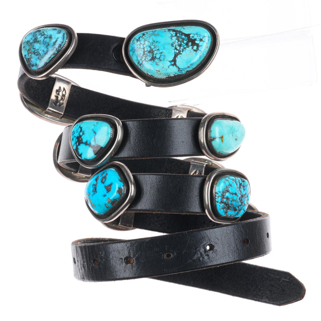 Royce "Eagle Boy" Kohlmeyer high grade turquoise sterling silver concho belt