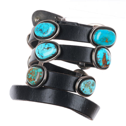 Royce "Eagle Boy" Kohlmeyer high grade turquoise sterling silver concho belt