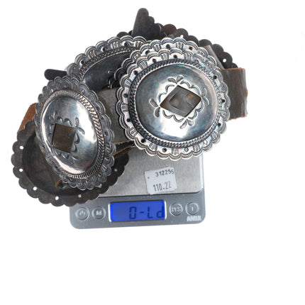 Ike Wilson (1900-1942) Navajo First Phase style sterling silver concho belt