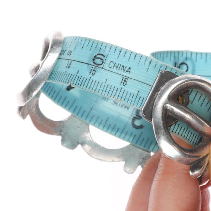 6.6" Vintage Navajo or Zuni cast ingot/sterling silver cuff bracelet