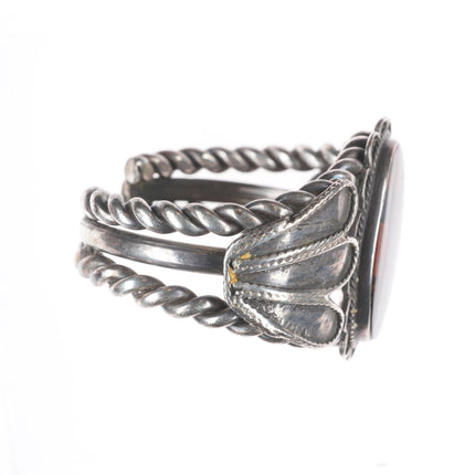 6.5" Howard Nelson Navajo sterling silver high grade turquoise cuff bracelet