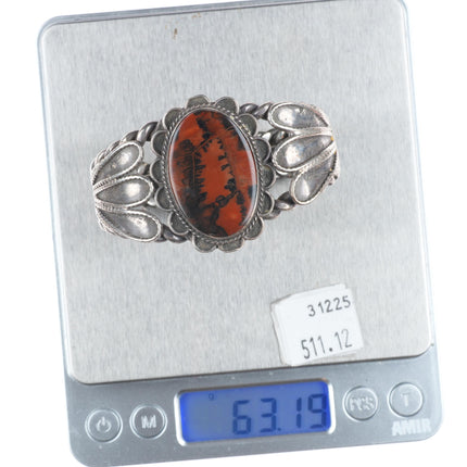 6.5" Howard Nelson Navajo sterling silver high grade turquoise cuff bracelet