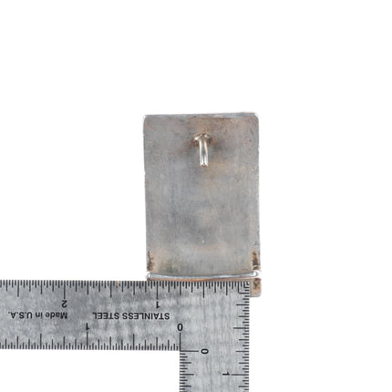 40's-50's Vintage Navajo overlay/deep stamped sterling silver belt buckle w/deer