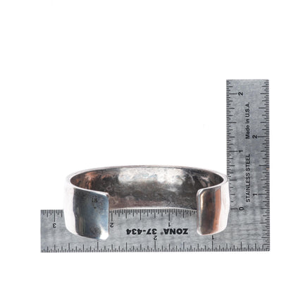 7" Tom & Sylvia Kee Navajo sterling silver storyteller cuff bracelet