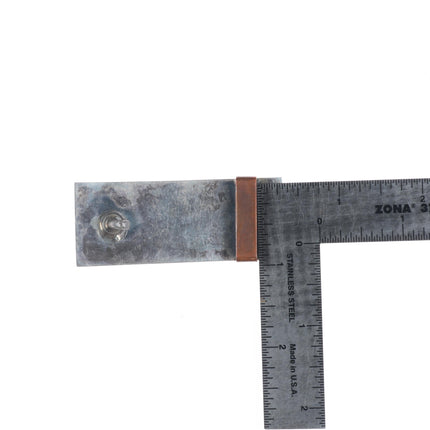 Slim vintage Navajo overlay belt buckle sterling silver