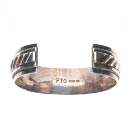 7" Philip Guerro Navajo sterling silver cuff bracelet