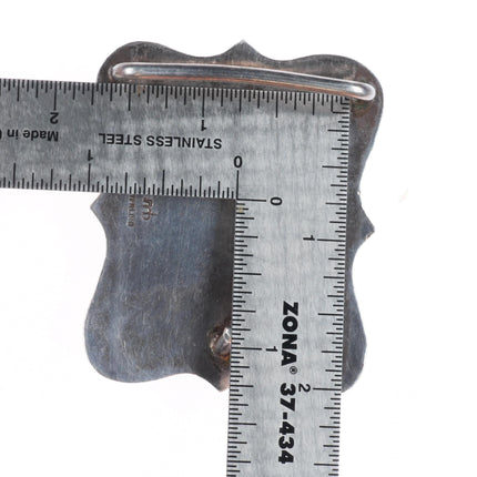 Vintage southwestern sterling silver antler/horn belt buckle