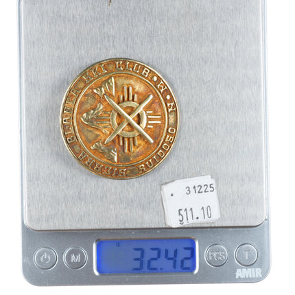 Frank Patania Sr Sierra Blanca Ski Club Ruidoso NM sterling gold filled pin