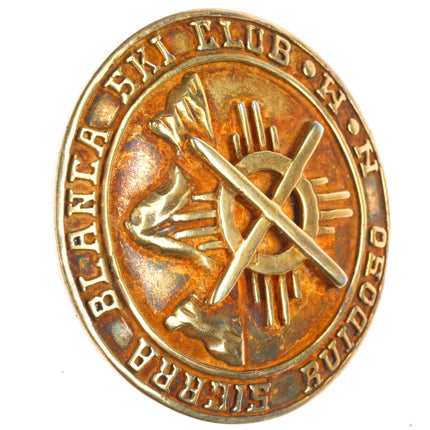 Frank Patania Sr Sierra Blanca Ski Club Ruidoso NM sterling gold filled pin