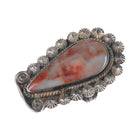 sz6.5 c1940's Vintage Native American Navajo sterling silver petrified wood ring