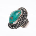 sz11 Vintage Navajo sterling silver Royston turquoise men's ring