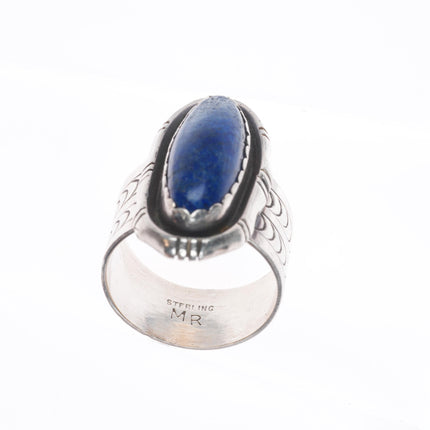 sz9 Michael Rogers Paiute sterling silver lapis men's ring
