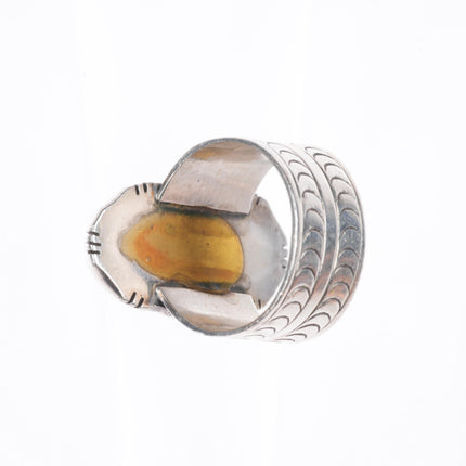 sz9 Michael Rogers Paiute sterling silver lapis men's ring