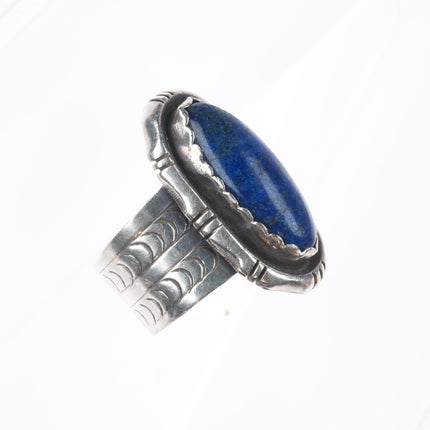 sz9 Michael Rogers Paiute sterling silver lapis men's ring