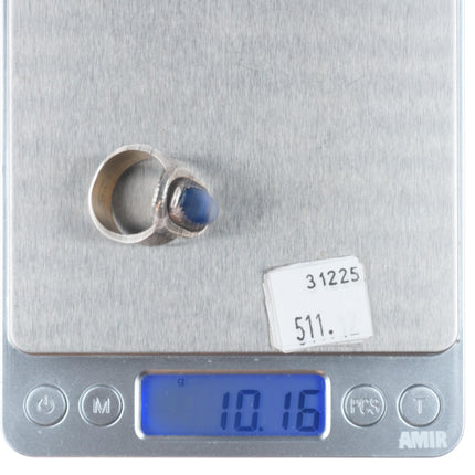 sz9 Michael Rogers Paiute sterling silver lapis men's ring