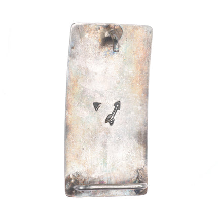 Art Lewis Choctaw vintage sterling silver ketoh belt buckle