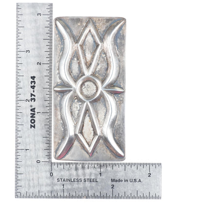 Art Lewis Choctaw vintage sterling silver ketoh belt buckle