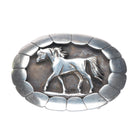 Vintage Navajo sterling silver horse shadowbox belt buckle