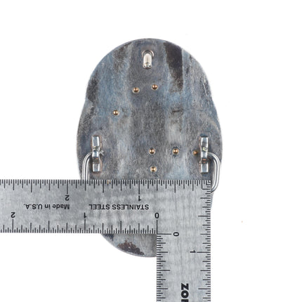 Vintage 10k gold black hills sterling silver pheasants belt buckle