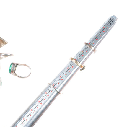 sz2-10 vintage Navajo/Zuni/southwestern style sterling silver turquoise ring lot