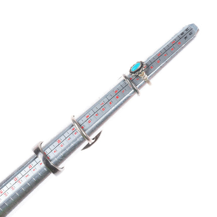 sz4-12 vintage Navajo/Zuni/southwestern style sterling silver turquoise ring lot