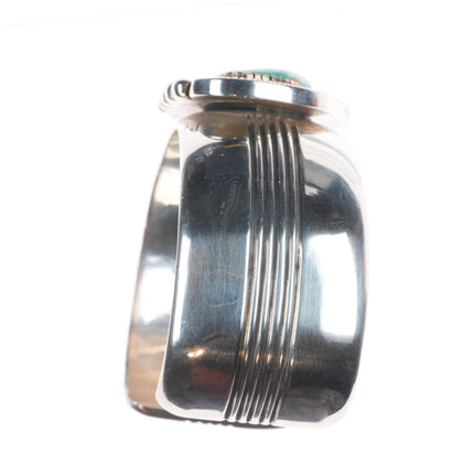 6.5" William Vandever Navajo sterling silver Royston turquoise cuff bracelet