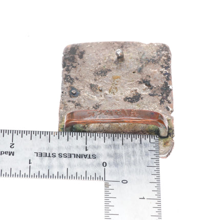 Vintage Blalock Tufa Cast sterling silver high grade turquoise belt buckle