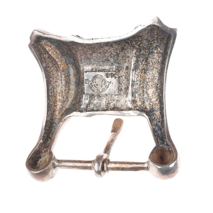 Large James Martin southwestern modernist sterling silver ranger belt buckle set