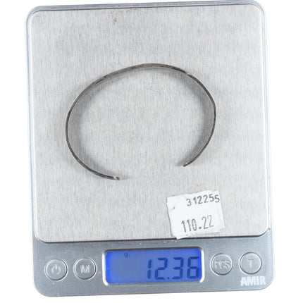 6.5" 1930's Vintage Navajo stamped owls ingot silver slim stacker cuff bracelet