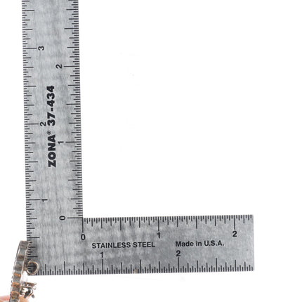 Lonjose Zuni sterling silver carved stone/shell bald eagle pendant/pin