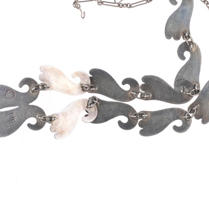 c1950's Victor Coochwytewa Hopi sterling silver 20" necklace