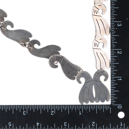 c1950's Victor Coochwytewa Hopi sterling silver 20" necklace