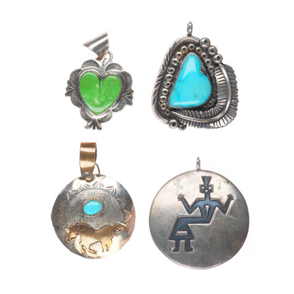 Vintage Navajo/southwestern sterling silver pendant lot/collections turquoise