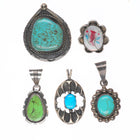 Vintage Navajo/Zuni/Southwest/turquoise sterling silver pendant lot/collection