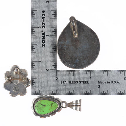 Vintage Navajo/Zuni/Southwest/turquoise sterling silver pendant lot/collection