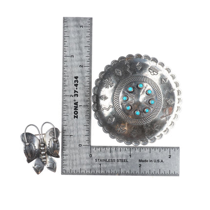 40's-50's Vintage Navajo/Zuni/southwest sterling silver/turquoise pin/brooch lot