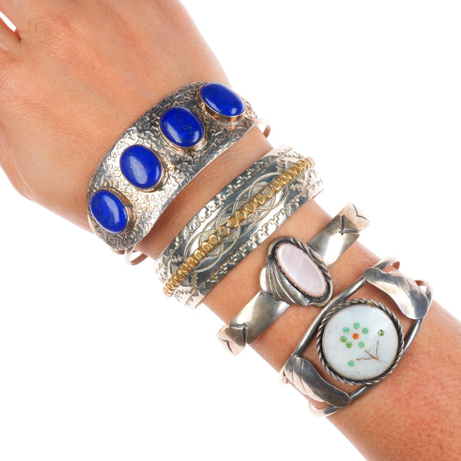 6"-6.75" Navajo/Zuni/southwestern sterling silver cuff bracelet lot