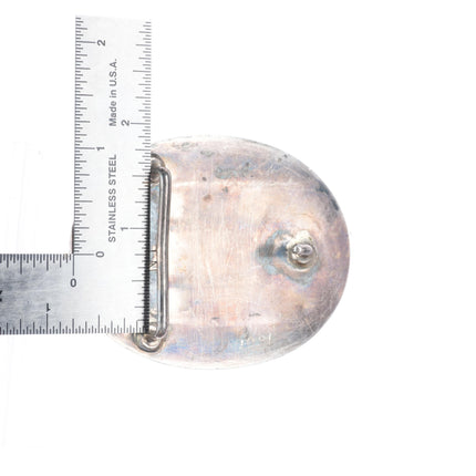 Thomas Nez Navajo sterling silver high grade Kingman turquoise belt buckle