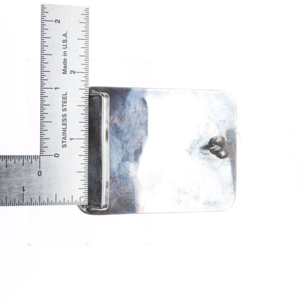 Vintage Navajo sterling silver horses/Saguaro cactus belt buckle