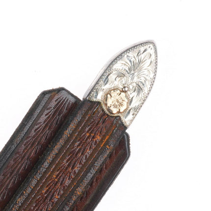 3/4" 10k gold/Sterling silver Sunset Trails vintage ranger belt buckle set