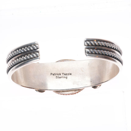 6.5" Patrick Yazzie Navajo sterling silver purple spiny oyster cuff bracelet