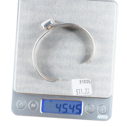 6.8" GSC Vintage Native American Wild Horse Jasper sterling silver cuff bracelet