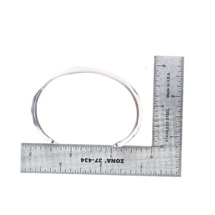 6.5" Willie Shaw Navajo sterling silver multi-stone inlay sunface cuff bracelet