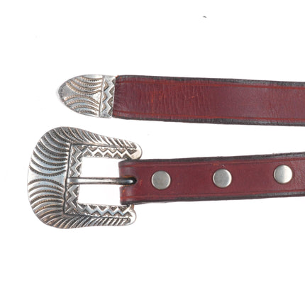 James Reid Santa Fe Southwestern Sterling silver belt buckle/tip