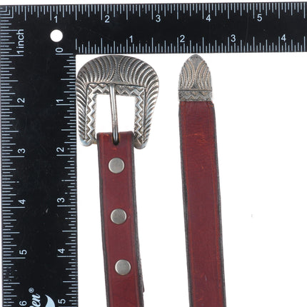 James Reid Santa Fe Southwestern Sterling silver belt buckle/tip