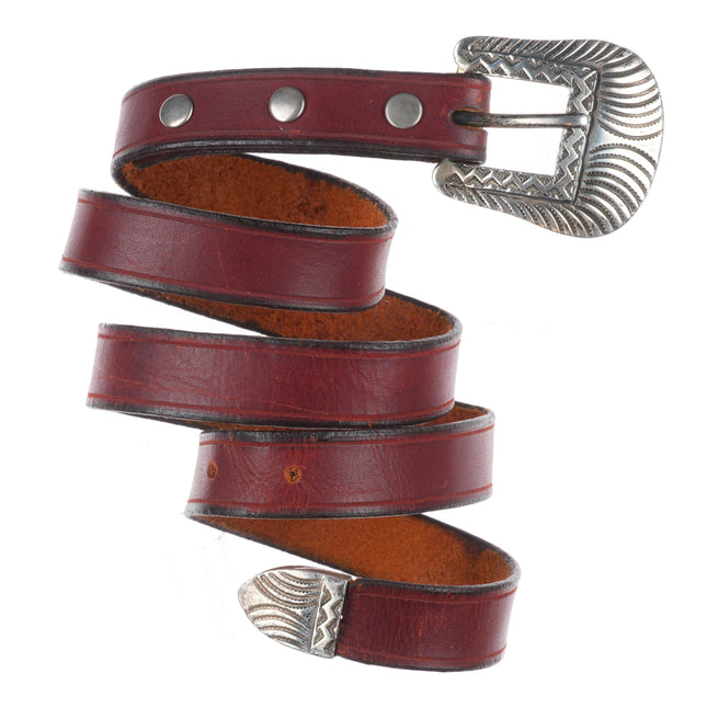 James Reid Santa Fe Southwestern Sterling silver belt buckle/tip